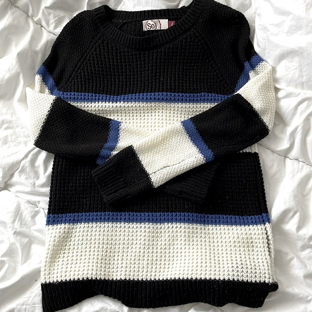 Striped crewneck sweater
